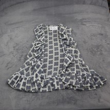 Cirette California Sweater Womens White Sleeveless Ruffled Open Front Cardigan - £18.18 GBP