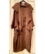 KEKOO German Designer Womens  Chocolate Brocade Lagenlook Coat Art to Wear - $2,134.60 MXN