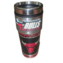 NBA Chicago Bulls Travel Tumbler Metallic Graphics 16 oz. Basketball Sports - $19.00