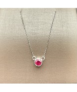 14k White Gold Ruby Necklace - $194.04