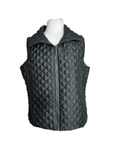 Weatherproof Womens Size Small Gray Quilted Vest Full Zip Vest Sleeveless - £19.47 GBP