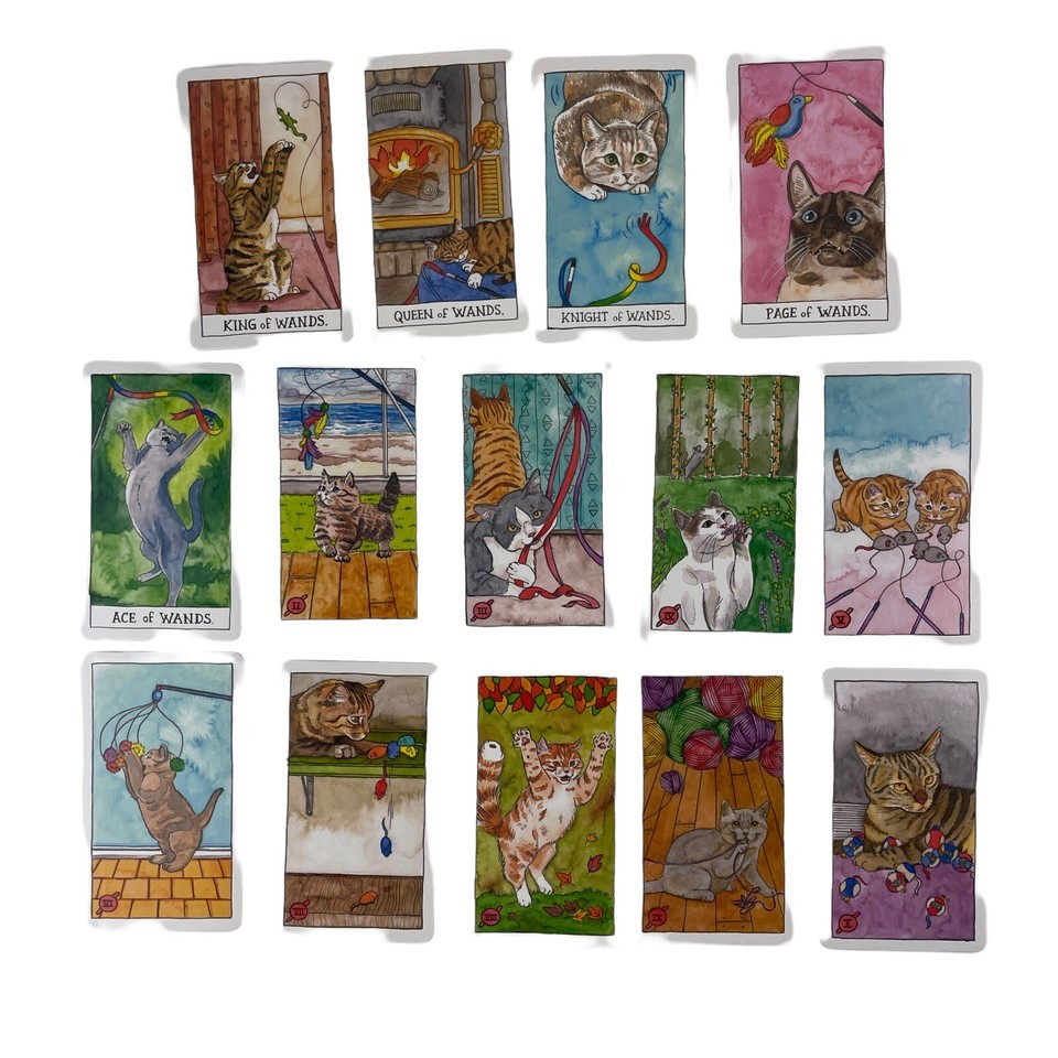 Megan Kott  Cat Tarot Card Deck 78 Cards Guide Book Divination Inspiration Item image 6