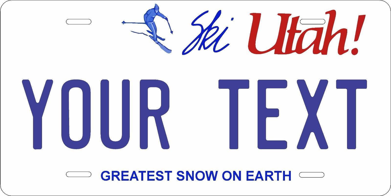 Utah 1985 Ski License Plate Personalized Custom Auto Bike Motorcycle Moped  tag - £8.64 GBP - £14.33 GBP