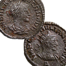 Vabalathus, Usurper &amp; Aurelian Double Portrait Coin. Roman Empire Antoninianus - $160.55