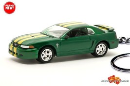 Rare Key Chain Green Yellow 2000~2001 Ford Mustang GT/5.0 Custom Limited Edition - $48.98