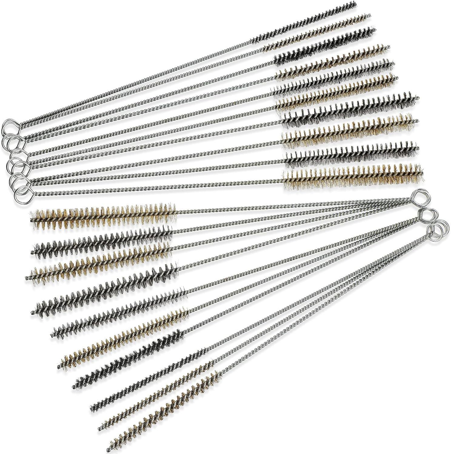 Wire Tube Brushes For Cleaning Pipe Tube Brass Stainless Steel Round, 20... - $33.92