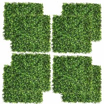 8 Pieces 20&quot;X 20&quot; Artificial Boxwood Panels Topiary Hedge Plant, Privacy Hedge S - $84.99