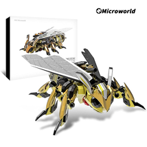 Microworld 3D Metal Puzzle Games Mechanical Bumblebee Models Assemble Kits  - £49.55 GBP