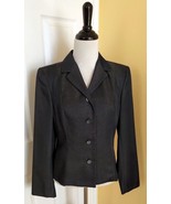 EXPRESS World Brand Black/Metallic Gold Lined Polyester Blend Dress Jack... - $33.37 CAD