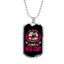 Every Dog Must Have Pink Necklace Stainless Steel or 18k Gold Dog Tag 24&quot; Chain - £37.92 GBP+