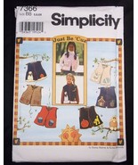 Simplicity Just Be &#39;Cuz Pattern 7366 child&#39;s lined vest with appliques S... - £3.53 GBP