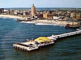 Atlantic City Postcard Steel Pier Convention Hall Ocean Beach Hotels New Jersey - £6.64 GBP