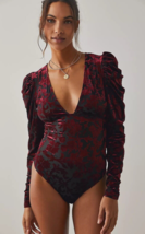 Free People Midnight Combo Magic Hour Velvet Bodysuit Size XSMSRP $98 NWT 2200-1 - £35.71 GBP