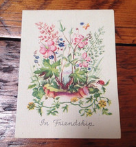 Vintage 1940s Brownie Floral Spring Summer In Friendship Blank Greeting ... - £19.54 GBP