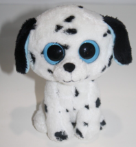 Ty Beanie Boos Fetch Dalmatian Puppy Dog 6&quot; Plush Solid Blue Eyes Stuffe... - $11.65