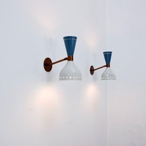 Pair Of Wall Scone Brass Vintage Stilnovo Italian Light Diabolo Wall Lamp - £157.54 GBP