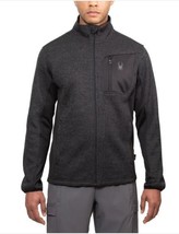 Spyder Mens Jacket Black Full-Zip Pockets Relaxed Fit Stand Collar Heavy... - $59.99