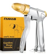 Fanhao Garden Hose Nozzle With Brass Tip, 100% Heavy Duty Metal Spray No... - $53.37 CAD