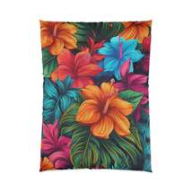 Vibrant Hawaiian-Inspired Tropical Floral Pattern Design Comforter - £102.45 GBP+