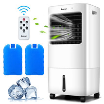 Costway Evaporative Portable Air Cooler Fan Humidifier with Remote Contr... - £135.41 GBP