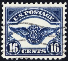 C5, Used 16¢ XF GEM Airmail Stamp * Stuart Katz - $19.95