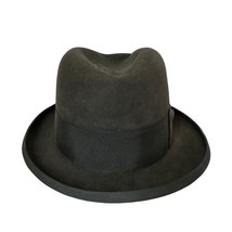 Vtg  Stetson Twenty Homburg  sz 7 1/8 Long Oval Gray + Hat Box 19560s  - $345.51