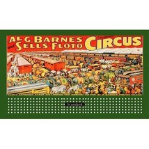 Billboard Al G Barnes &amp; Sells Circus Theme Insert Lionel Trains Fits 310 Holder - £4.71 GBP