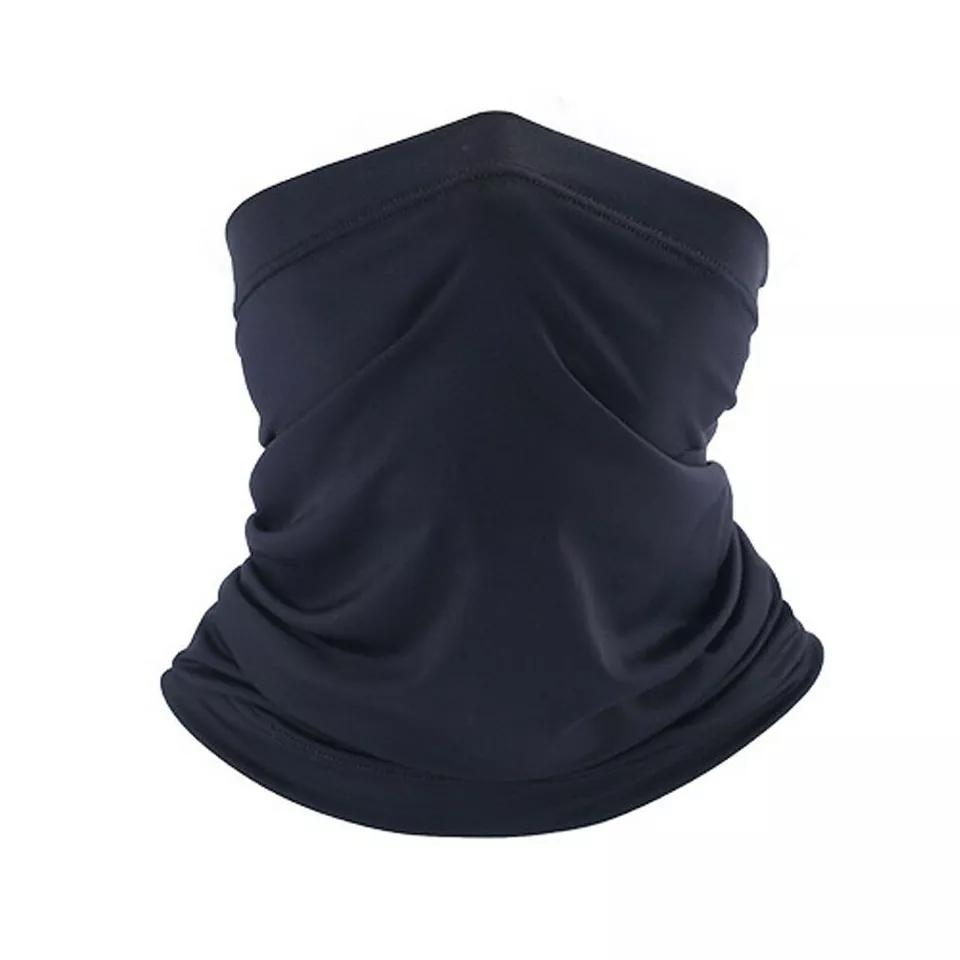 FACE MASK Bandana Neck Gaiter Scarf Reusable Breathable UV Sun Shield Black - £5.96 GBP