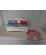 American Girl Trundle Bed Bedding Set pillows Truly Me White Wood Julie&#39;... - £44.41 GBP