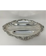 Wallace Baroque Silverplate 13 5/8&quot; x 9-5/8&quot; Relish Tray 3 Compartments ... - £56.25 GBP