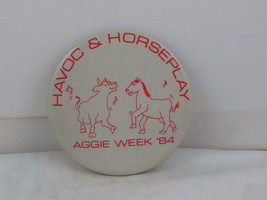 Vintage Club Pin - Aggie Week 1984 - Celluloid Pin - $15.00