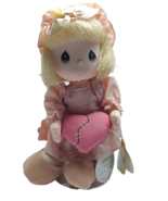 Precious Moments Doll Song of Love Collectable W/ Stand 1989 Stitched Heart - £12.87 GBP