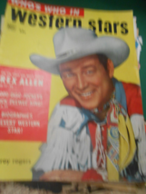 Great Vintage Magazine 1953 WHO&#39;S WHO IN &quot;Western Stars&quot; Roy Rogers on Cover - £17.54 GBP