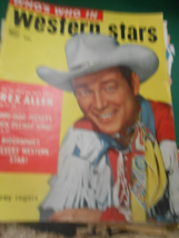 Great Vintage Magazine 1953 WHO&#39;S WHO IN &quot;Western Stars&quot; Roy Rogers on Cover - £16.80 GBP