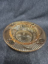 Vintage Glass Marigold Round Butter Dish Base Plate CARNIVAL No Cover - £8.86 GBP