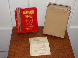 Vintage Dithane M-45 Rohm &amp; Haas Co Red Metal Rain Gage NOS in Box - $1,199.48 MXN