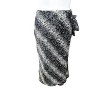 Forgotten Grace Black/White Snake Print Faux Wrap Skirt Pull On S NWT - £16.10 GBP