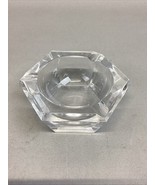 Vintage Signed Val St. Lambert Crystal Cigar Ashtray - $24.74
