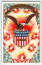 Uncle Sam 4th Of July Postcard Dynamite Fireworks Patriotic Embossed SB 258 - £14.94 GBP
