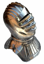 Medieval Knight Tournament Helmet Full Face Crusader Armor Helmet - £309.83 GBP