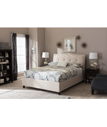 Venedict Beige Mix-Linen Queen Size Storage Platform Bed - $18,802.64 MXN