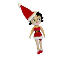Betty Boop Doll Santa Dress &amp; Hat Heart Garter Plush Christmas Sugar Loa... - $12.16