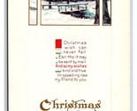 Winter Landscape Poem Christmas Greetings Embossed DB Postcard U27 - $3.91