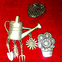 Three vintage pewter brooches~1 VERY VERY OLD! - £27.31 GBP