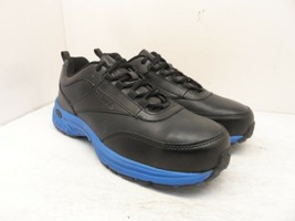 Reebok Work Men&#39;s Ateron Cross Trainer Work Shoes Black/Blue Leather Size 13W - £45.55 GBP