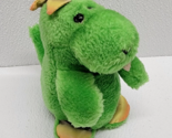 Vintage American Greetings Amtoy 1981 Green Dinosaur Plush 5.5&quot; Tye Dye ... - £17.46 GBP