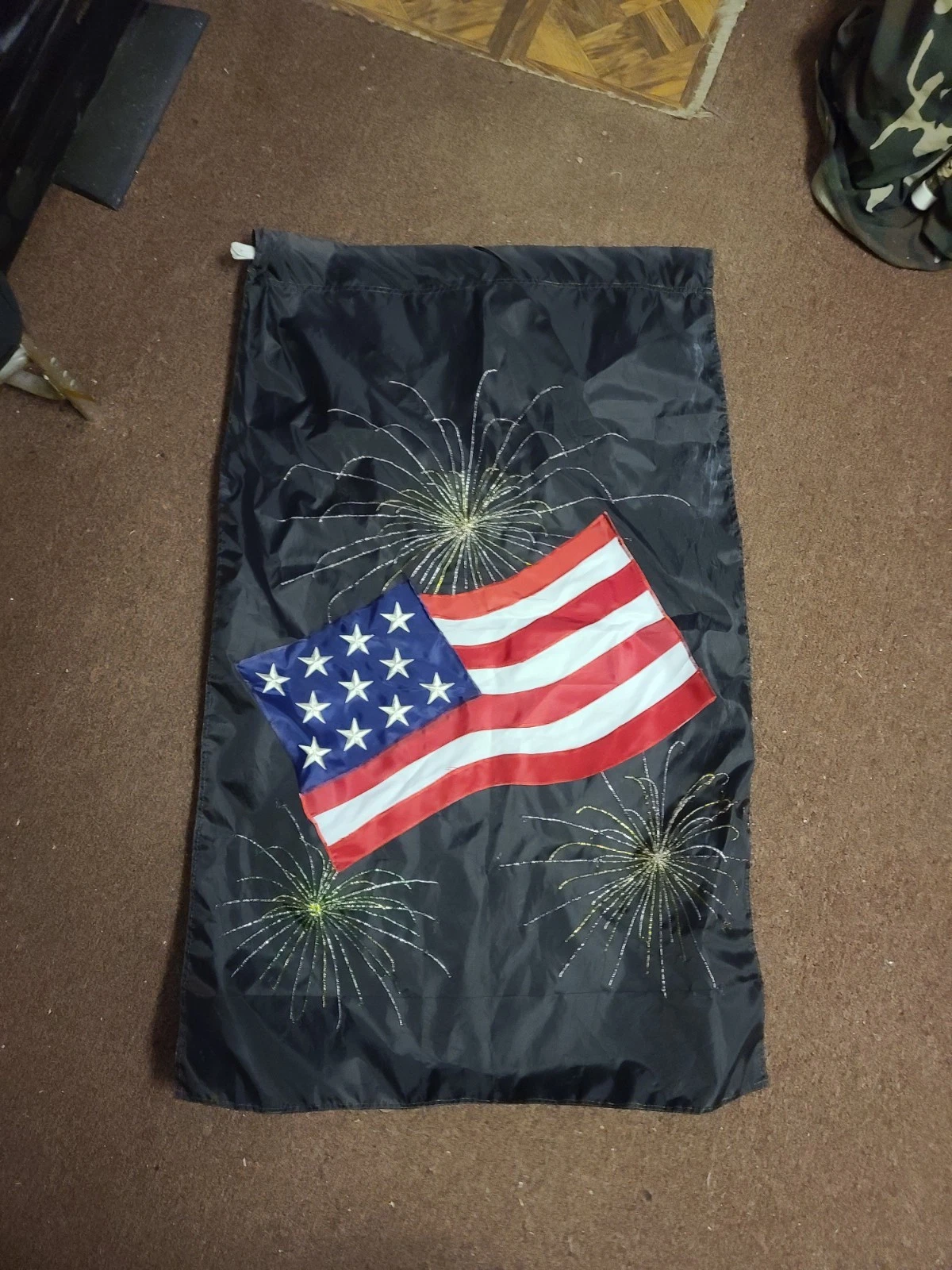 4th of July Flag  Fireworks Sparkle  Garden Banner 28x40 Inch - $22.41