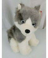 Ty Classic Siberian Husky/Wolf BOOMTOWN White Gray Plush 2007 10&quot; NEW - £24.92 GBP