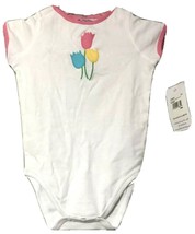 Hartstrings Infant Baby Girl White Pink Flowers One Piece Bodysuit Size ... - £3.89 GBP