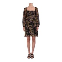 BCBG Paris Womens Black Floral Smocked Long Sleeve Pattern Dress, Size XXL NWT - £22.72 GBP